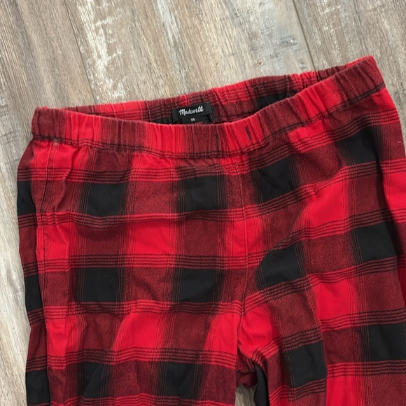 MADEWELL Buffalo check red and black long sleeve flannel PJ set XS - Picture 10 of 13